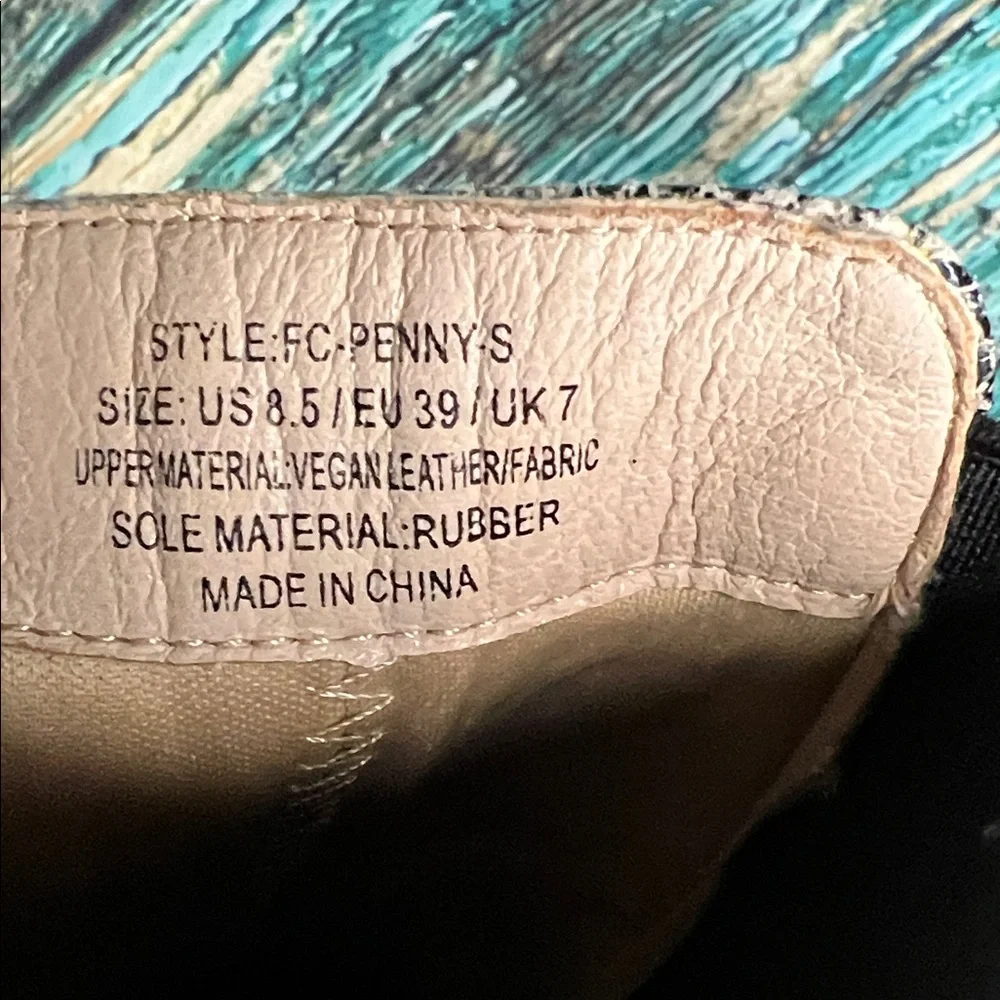 *French Connection Womens Penny Chelsea Boots Snake 8.5 Truffle Leather